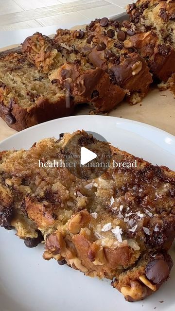 Banana Bread Healthy, Greek Yogurt Banana Bread, Sugar Free Banana Bread, Banana Bread Recipe Healthy, Healthy High Protein Meals, Healthy Banana Bread, Healthy Banana, Ripe Bananas, All Purpose Flour