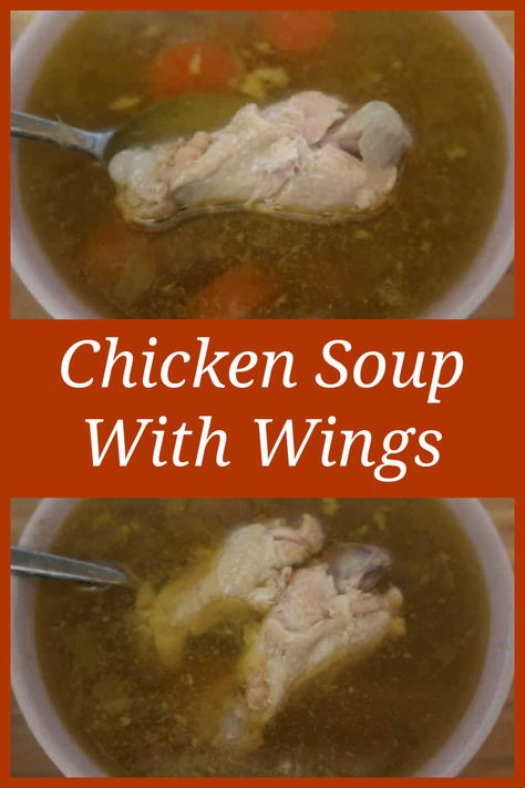 Chicken Wing Soup Crockpot, Chicken Wings Soup, Chicken Wings Soup Recipe, Easy Chicken Broth, Chicken Wing Soup, Chicken Wing Soup Recipe, Chicken Wings Crockpot, Chicken Broth Soup, Chicken Soup Recipes Homemade