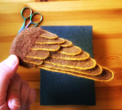 Wool Bird Wings and Tail Making Tutorial, Digital Download PDF File, Wings Making Guide for Needle Felted Birds. - Etsy UK How To Make Wings, Wings Making, Needle Felted Birds, Felted Birds, Owl Wings, Diy Wings, Felt Angel, Felted Wool Crafts, Felt Owl