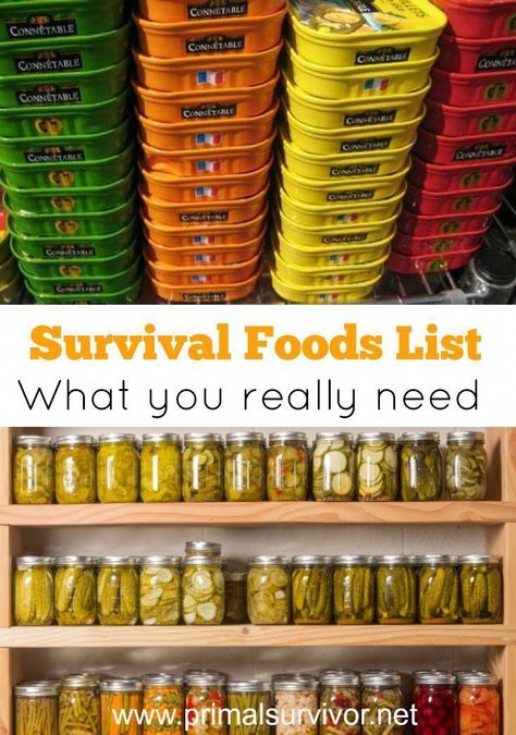 Survival Food List, Pantry List, Emergency Preparedness Food, Survival Foods, Emergency Food Storage, Emergency Food Supply, Emergency Preparedness Kit, Survival Supplies, Emergency Preparation