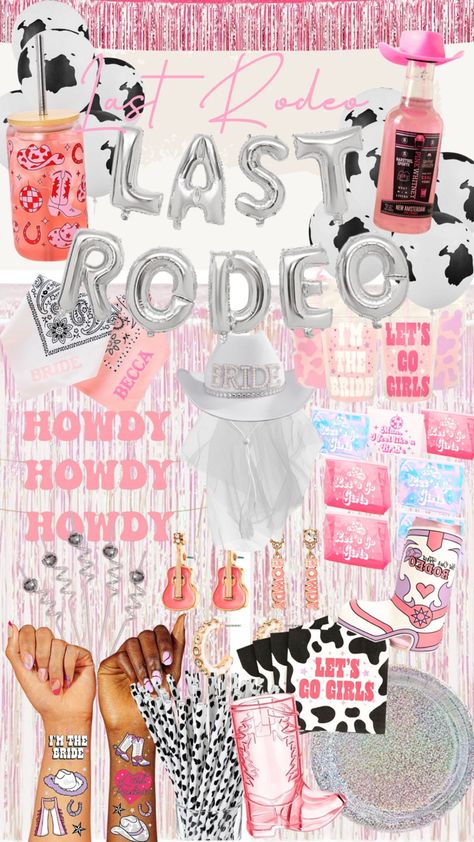 Bachelorette Party Themes Rodeo, Barbie Cowgirl Bachelorette, Pink Last Rodeo Bachelorette Party, Arizona Bachelorette Party Outfits, Pink Rodeo Bachelorette Party, Cowgirl Barbie Bachelorette Party, Nashville Bach Theme, Pink Pony Club Bachelorette, Rodeo Hen Do