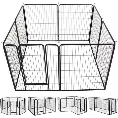 Yaheetech 40-Inch 8 Panel Heavy Duty Pets Playpen Dog Exercise Pen Cat Fence with Door Puppy Rabbits Portable Play Pen *** Want additional info? Click on the image.-It is an affiliate link to Amazon. Portable Dog Fence, Portable Dog Kennels, Metal Dog Kennel, Pet Playpens, Portable Playpen, Puppy Playpen, Cat Fence, Diy Dog Kennel, Indoor Rabbit