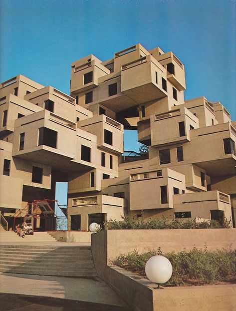 Snake Ranch, Habitat 67, Moshe Safdie, Escalier Design, Stairs Architecture, Famous Architects, Interesting Buildings, Brutalist Architecture, Montreal Quebec