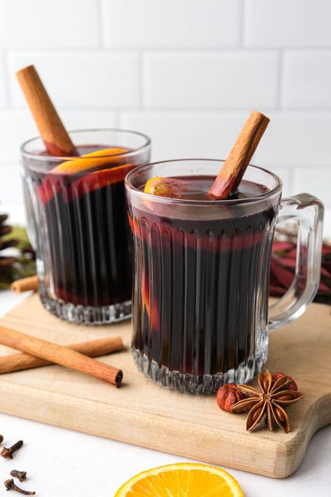 German Mulled Wine (Glühwein) German Mulled Wine, German Gluhwein Recipe, Gluhwein Recipe Germany, Easy Mulled Wine Recipe, German Mulled Wine Recipe, Barbecue Salads, Recipe For Mulled Wine, Authentic German Recipes, Easy German Recipes