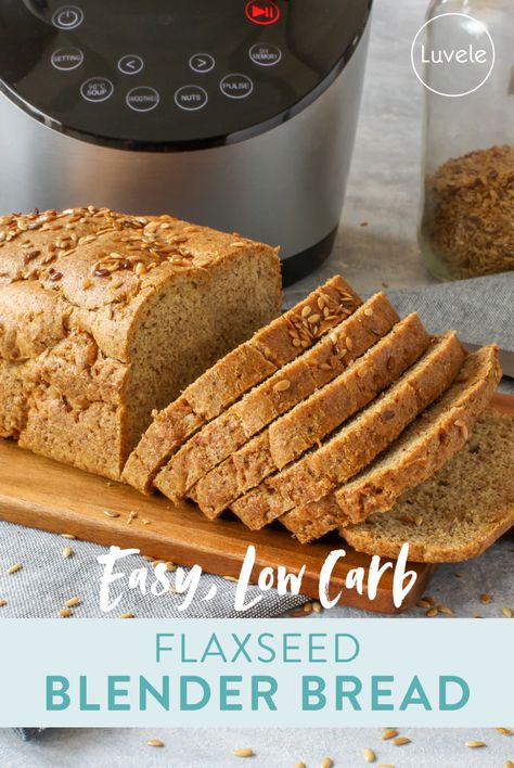 Low Carb Flaxseed Bread, Whole Grain Low Carb Bread, Flaxseed Meal Bread Recipes, Cardiologist Recommended Bread, Keto Flaxseed Recipes, Protein Bread Recipe Low Carb, Blender Bread Recipes, Low Histamine Bread, Low Density Hairstyles