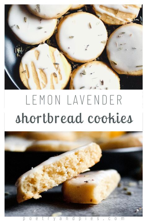 Sourdough Discard Shortbread Cookies, Baking With Lavender, Lemon Shortbread, Lavender Cookies Recipe, Spring Shortbread Cookies, Lavender Lemon Cookies, Gluten Free Lavender Cookies, Lemon And Lavender Cookies, Lavender Biscuits Recipe