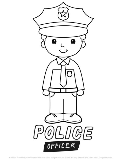 Community Helper Coloring Page Simple Young Kids Clipart Illustration Male Police Coloring Sheet Officer in Uniform Cop Hat Police Coloring Pages, Community Helpers Kindergarten, Kids Police, Community Helpers Preschool, Female Police Officers, Preschool Coloring Pages, Valentine Coloring Pages, Community Helper, Best Coloring Pages