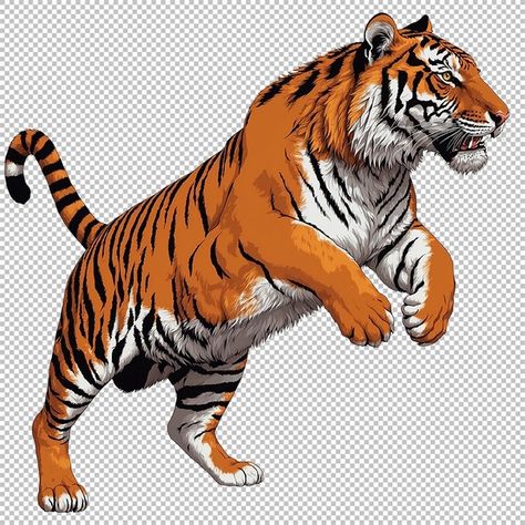 Jumping Tiger, Tiger Png, Tiger Vector, Max On, Vector Png, April 19, Png Image, Png Images, On Instagram