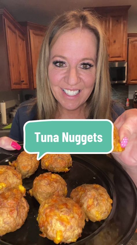 Rene Eifert Terry on TikTok Tuna Nuggets Air Fryer, Tuna Balls Recipe, Tuna Nuggets, Tuna Balls, Tuna Patties Recipes, Cheesy Meatloaf, Fish Meals, Tuna Recipe, Tuna Patties