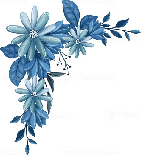 Blue Floral Bouquet, Blue Flower Bouquet, Flower Bouquet Png, Blue Flowers Bouquet, Floral Cards Design, Data Design, Couple Wedding Rings, Doodle On Photo, Branch Decor