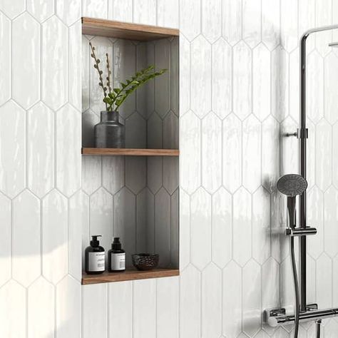 Arte 3" x 12" Picket Zellige Look Subway Wall Tile Glossy/Matte - Bed Bath & Beyond - 38451306 Picket Tile Bathroom, Picket Tile, Stunning Bathrooms, Shower Niche, Modern Tiles, Cafe Wall, Bathroom Renos, Ceramic Wall Tiles, Kids' Bathroom