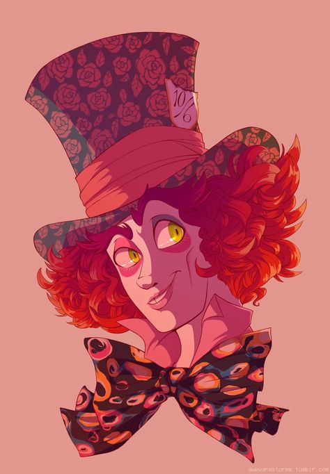 Mad Hatter Pictures, Mad Hatter And Cheshire Cat, Tarrant Hightopp, Alice In Wonderland Fanart, Alice In Wonderland Drawings, Alice In The Wonderland, Alice In Wonderland Aesthetic, Wonderland Fanart, I Love Drawing