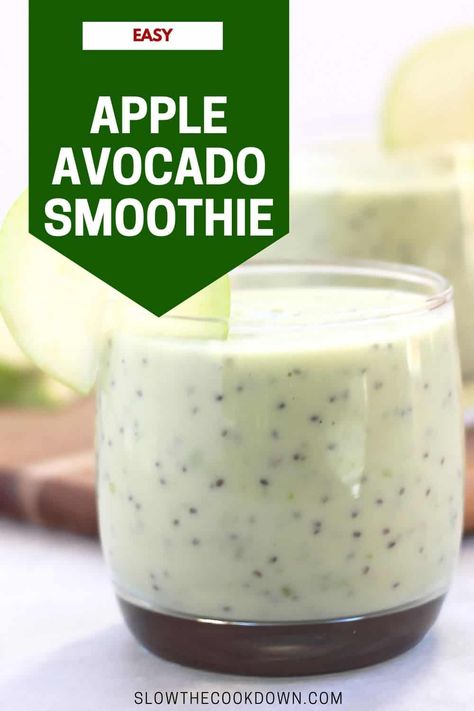 Smoothie Recipes Apple, Green Apple Smoothie Recipes, Apple Avocado Smoothie, Green Apple Recipes, Sweet Green Smoothie, Green Apple Smoothie, Delicious Green Smoothie, Recipe Using Apples, Apples Recipes