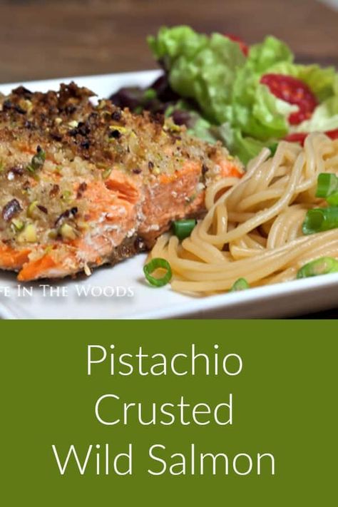 Pistachio Crusted Salmon - That Susan Williams Crusted Salmon Recipes, Pistachio Crusted Salmon, Garlic Butter Salmon, Frozen Salmon, Crusted Salmon, Wild Salmon, Salmon Recipe, Baked Salmon, Dijon Mustard