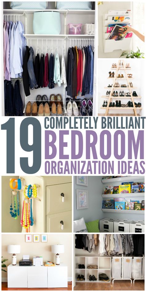 Bedroom Organization Ideas, An Organized Home, Small Bedroom Organization, Room Organization Bedroom, Bedroom Organization, Organized Home, Organisation Hacks, Organize Declutter, Baby Shower Decor