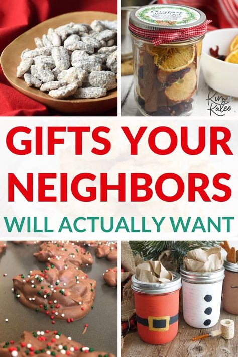 The ultimate list of neighbor Christmas gifts that they'll actually want and enjoy! We include desserts and DIY options for your neighbors and coworkers. #Christmas #Christmasgifts #Gifts Christmas Gifts For Neighbors, Gifts For Neighbors, Homemade Christmas Presents, Edible Christmas Gifts, Christmas Neighbor, Diy Christmas Presents, Neighbor Christmas Gifts, Easy Diy Christmas Gifts, Christmas Gifts To Make