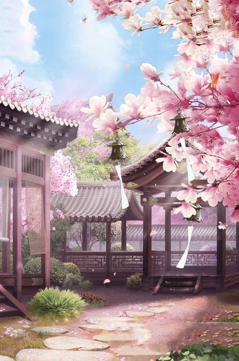 Sakura Background, Anime Cherry Blossom, Japanese Wallpaper, Cherry Blossom Wallpaper, Cherry Blossom Background, Pretty Backgrounds, Japon Illustration, Sakura Flower, Japanese Landscape