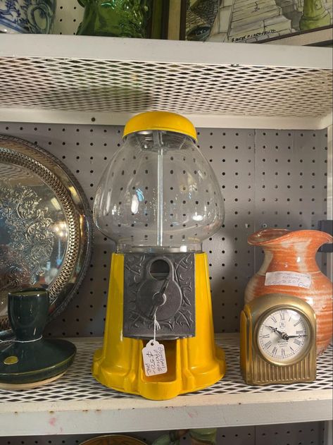 Vintage gumball machine Vintage Gumball Machine, Gumball Machines, Eclectic Style Decor, Artsy Style, Gumball Machine, Thrift Finds, Antique Mall, Eclectic Home, Antique Stores