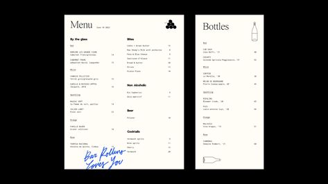 Bar Menu Design, Design Bar, Natural Wine, Charm School, Cafe Menu, Restaurant Branding, Bar Menu, Wine Bar, Menu Design