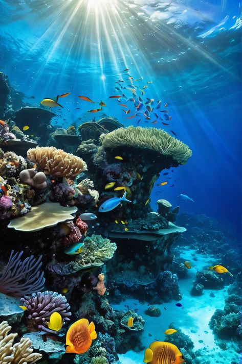 Experience the breathtaking beauty of the Philippines' underwater world. From Tubbataha's coral gardens to Anilao's rare critters, this image captures the vibrant marine ecosystems and diverse landscapes. Explore the Mesa, Archipelago, and Basin, and witness the interplay of light and shadow in this stunning HD depiction. Sea Plants Underwater, Ocean Background Underwater, Coral Reef Australia, Underwater Habitat, Ocean Life Photography, Ocean Plants, Ocean Backgrounds, Sea Plants, Coral Garden