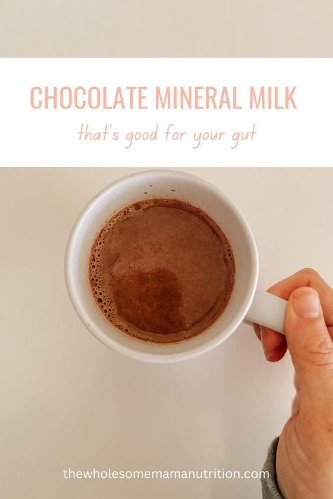 The tastiest chocolate mineral milk recipe - The Wholesome Mama Chocolate Mineral Milk, Clean Eating Chocolate Recipes, Chocolate Milk Mix, Chocolate Milk Powder, Milk Chocolate Recipes, Gluten Free Chocolate Recipes, Eggless Chocolate Chip Cookies, Milk Alternatives, Pregnancy Food