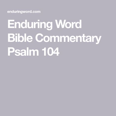 Psalm 65, Psalm 106, Psalm 104, Psalm 71, Fear And Trembling, Psalm 143, Psalm 30, Psalm 33, Bible Commentary