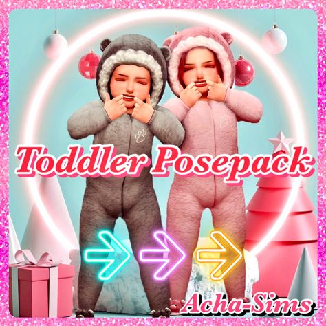 Pair Poses, Twins Posing, Sims 4 Nails, Toddler Poses, Sims 4 Cas Mods, 4 Poses, Sims 4 Cc Kids Clothing, Sims 4 Children, Sims 4 Characters