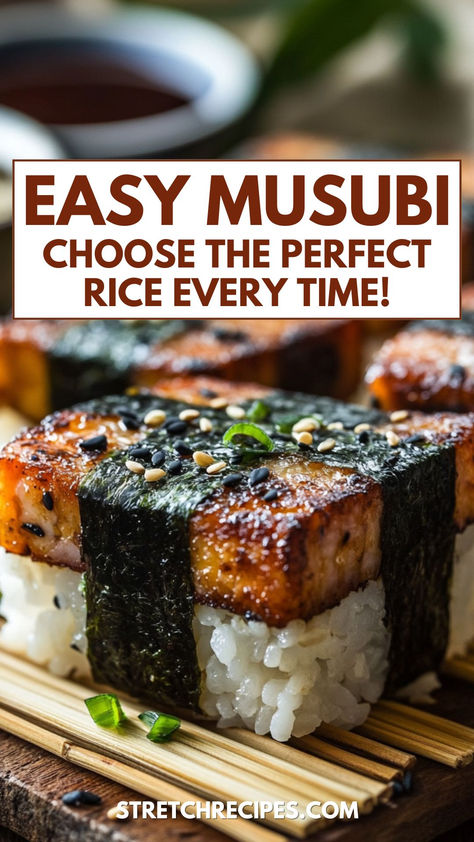 The secret to perfect Hawaiian musubi? Choosing the right rice! Discover why Japanese short-grain rice is ideal and explore alternatives like Calrose. Save for later and click through for the easy musubi recipe! Hawaiian Musubi, Musubi Bowl, Hawaiian Spam Musubi, Rice Variations, Asian Rice Dishes, Mexican Rice Bowl, Asian Rice Bowls, Hawaiian Rice, Best Rice Recipes