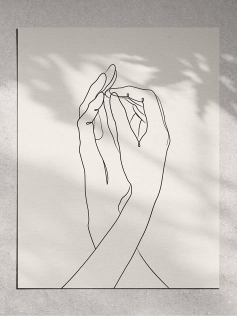 Hand Holding Line Art, Holding Hands Line Art, Line Art Hands, Boho Decor Kitchen, Hallway Wall Art, Scandinavian Wall Decor, Drawing Printable, Decor Hallway, Woman Hand