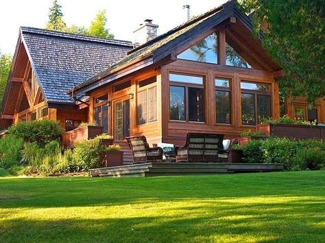 Casa Country, Log Cabin Homes, Cabins And Cottages, Dream House Exterior, House Architecture Design, Wooden House, Pretty House, Log Homes, Barn House