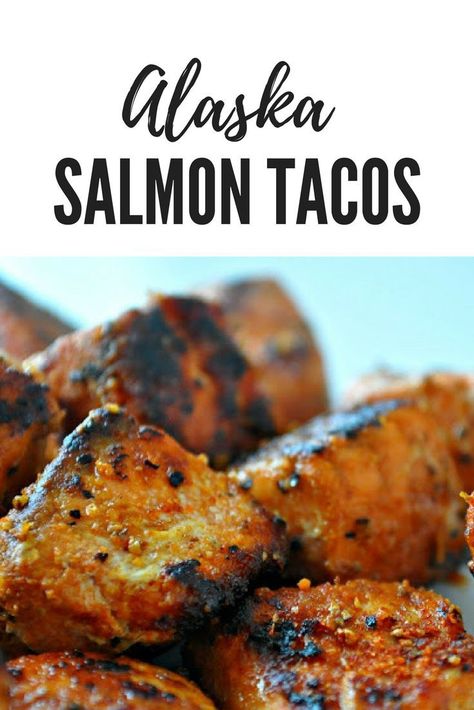 Really the name of this recipe should be Alaska Salmon FOR Tacos not Alaska Salmon Tacos because in the end whatever else you make your tacos WITH beyond the salmon is up to you. #tacotuesday via @LttlHouseBigAK Easy Salmon Tacos, Alaskan Recipes, Casserole With Potatoes, Salmon Tacos Recipe, Alaskan Food, Alaska Recipes, Alaska Salmon, Salmon Tacos, Best Seafood Recipes