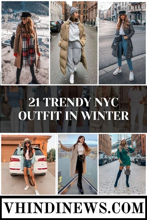 What to Wear in NYC Winter Outfit for Women in 2024: 21 Trendy NYC Outfit in Winter 77 City Chic Outfits Winter, Ny Night Out Outfit, Outfits For Nyc In March, Outfits For New York Winter, Nyc Winter Outfits Street Style, City Outfits Winter, Winter Nyc Outfits, New York City Outfits Winter, Nyc Outfits Winter