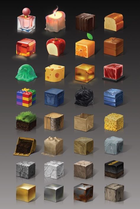 Cubes 01,  on ArtStation at https://www.artstation.com/artwork/39NPlv Material Studies