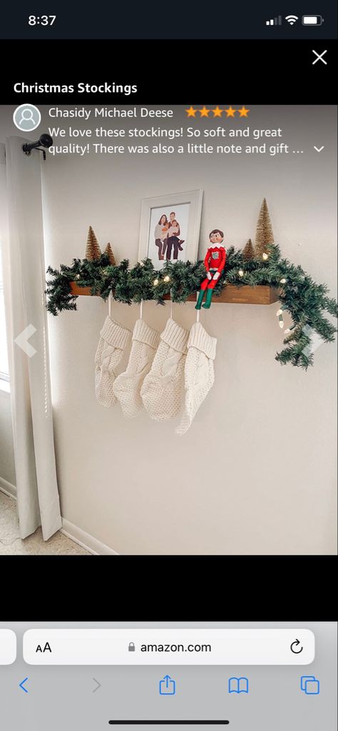 Light up christmas garland and stockings. Ideas for fireplace mantle. Fireplace Mantle, Christmas Garland, Light Up, Christmas Stockings, Stockings, Christmas, Gifts