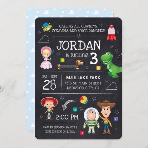 Toy Story Chalkboard Birthday Invitation #zazzle #weddinginvitations #birthdayinvitations #babyshowerinvitations #zazzleinvitations #monogram #businesscards #graduation #homedecor Buzz Lightyear Birthday, Kids Chalkboard, Toy Story Invitations, Chalkboard Birthday, Chalkboard Invitation, Toy Organizer, Birthday Toys, Birthday Chalkboard, Delta Children