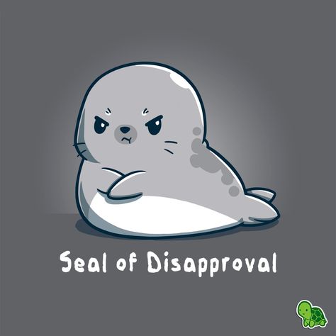 Seal Cartoon Drawing, Seal Kawaii, Seal Cartoon, Cute Seals, Nerdy Shirts, Chibi Art, Baby Seal, Shirts Cute, A Seal