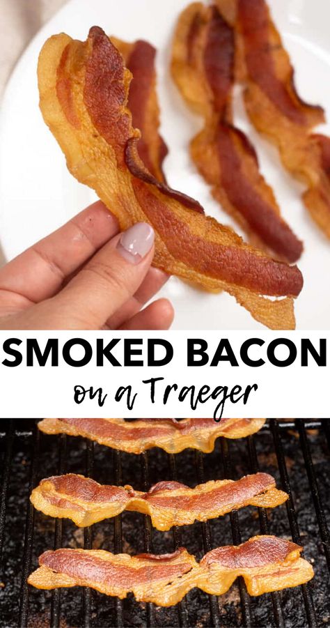 Elevate your grilling game with this Traeger smoked bacon recipe! Not only does it infuse your bacon with a delicious smoky taste, but it's also incredibly easy to do. Perfect for a lazy Sunday morning breakfast or a crowd-pleasing brunch. Traeger Bacon, Bacon Fried Rice Recipe, Corn On The Cob Recipes, Cob Recipes, Smoked Bacon Recipes, Cooking Turkey Bacon, Bacon Corn Chowder, Creative Dinner Ideas, Sunday Morning Breakfast