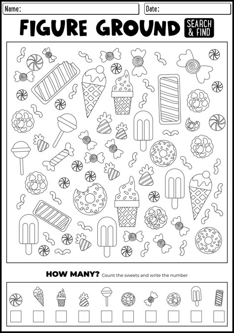 Visual Figure Ground Worksheets, Visual Perceptual Worksheets, Visual Perception Activities Worksheets, Figure Ground Worksheets, Occupational Therapy Worksheets, Therapy Worksheets For Kids, Figure Ground Perception, Vision Therapy Activities, Cognitive Exercises