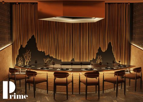 teppenyaki-room-design Mountain Restaurant Design, Private Dining Room Restaurant Design, Private Room Restaurant, Japanese Backdrop, Restaurant Private Room, Private Dining Room Restaurant, Mountain Restaurant, Teppanyaki Restaurants, Japanese Restaurant Interior