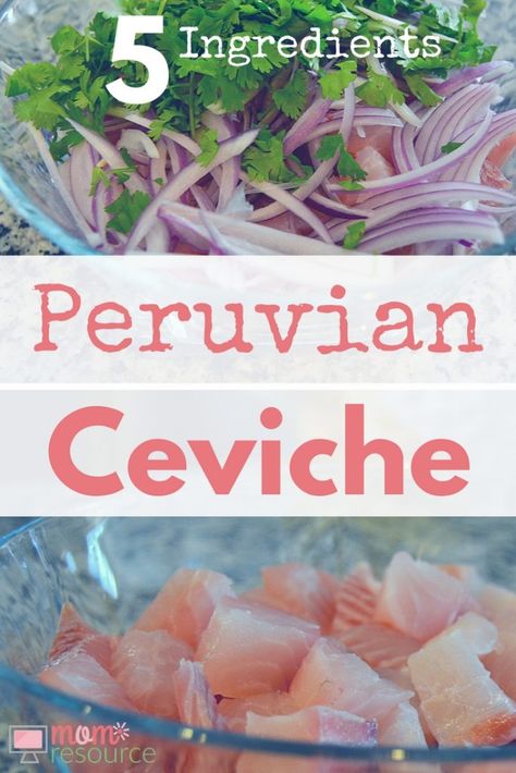 Peruvian Ceviche Recipe - Just 5 Ingredients For DELICIOUS Ceviche Peruvian Ceviche Recipe, Ceviche Recipe Fish, Ceviche Recipe Mexican, Raw Seafood, Peruvian Ceviche, Japanese Sashimi, Peruvian Dishes, Chilean Recipes, Ceviche Recipe