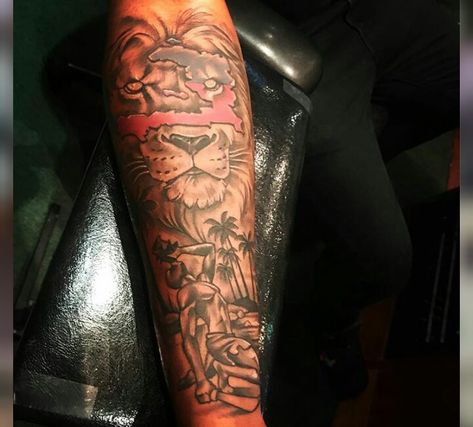 Haitian Tattoo Ideas For Men, Haitian Tattoo Ideas Haiti, Haitian Tattoos, Teal Tattoo, Haitian Tattoo, Haiti Tattoo, Daughters Tattoo, Dark Skin Tattoo, Black Men Tattoos