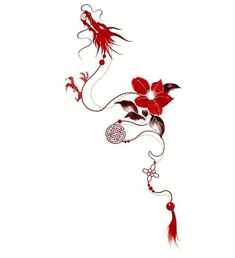 Tattoo Advice, Leo Tattoo Designs, Charm Tattoo, Japanese Flower Tattoo, Chinese Dragon Tattoos, Epic Tattoo, Japan Tattoo Design, Irezumi Tattoos, Flower Outline