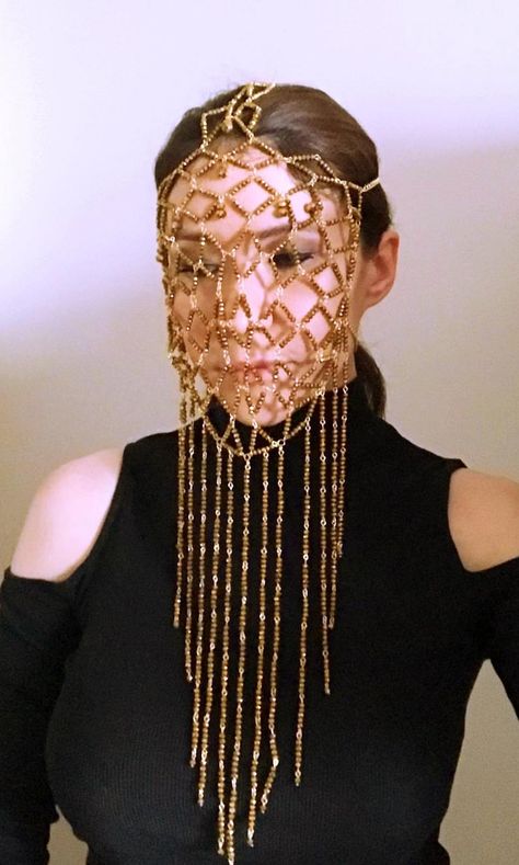 Golden Face Mask Moon Light Face Jewelry | Etsy Aesthetic Face, Face Mask Aesthetic, Face Jewelry, Mask Aesthetic, Light Mask, Face Face, Face Jewellery, Moon Light, Golden Jewelry