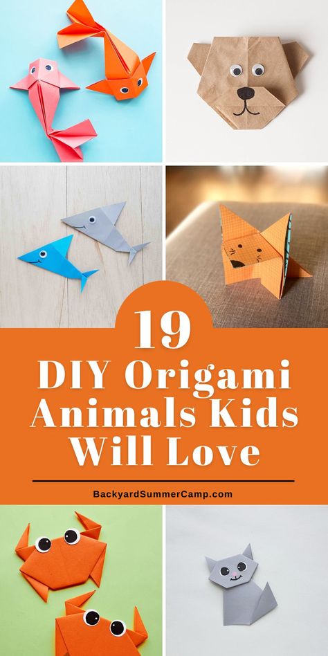 Get ready to create adorable origami animals in all different shapes and sizes. From an origami bird to a sweet cat and more. Simple Origami Kids, Origami Forest Animals, Easy Origami Instructions, Animal Origami Easy, Simple Origami Animals, Small Origami Tutorials, Cute Paper Animals, Origami For Kindergarten, Oragami Ideas Cute Simple