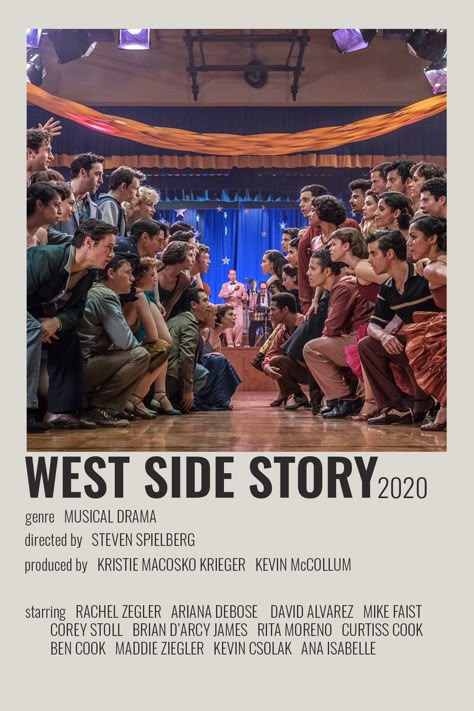 West Side Story Minimalist Poster, West Side Story 2021 Aesthetic, Musical Theatre Posters Aesthetic, Movie And Show Posters, Show Posters Vintage, Musical Polaroid Poster, Return To Me Movie, West Side Story Wallpaper, West Side Story Aesthetic