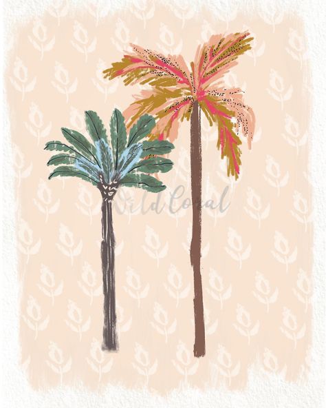 Day 40 / Palm Pairs . This one for you warm tone lovers out there! . Going along for the ride that is this series of two of a kind sketches. One of the best parts of this project is that I’ve stopped taking my art too seriously and just going with the grain and letting each day bring about its own interpretation of the images in my mind!  #wildcoral100 Invites Template, Quirky Prints, Paper Quilling Cards, Two Of A Kind, Winter Mood, Along For The Ride, Modern European, Pattern Inspiration, Warm Tone