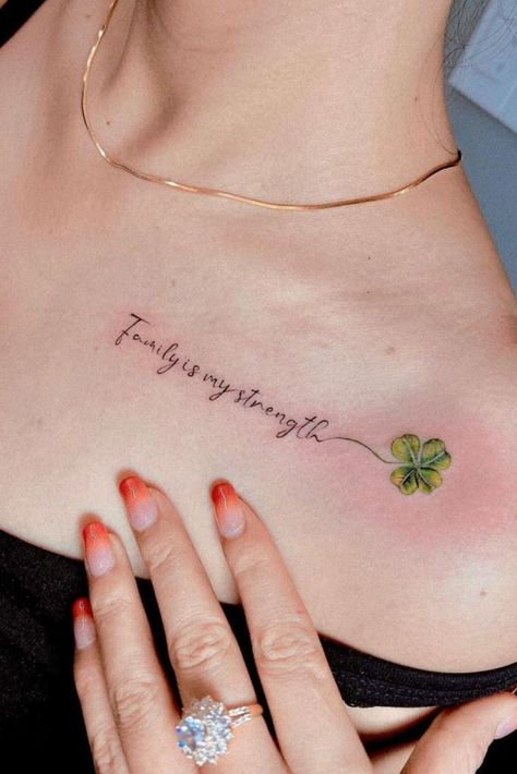 Small Shamrock Tattoo Irish Shoulder Tattoos For Women, Four Leaf Clover Memorial Tattoo, Four Leaf Clover With Initials Tattoo, 5 Leaf Clover Tattoo Design, Four Leaf Clover Flower Tattoo, 4 Leafed Clover Tattoo, Shamrock Memorial Tattoo, For Leaf Clover Tattoo, Shamrock Tattoo Ideas