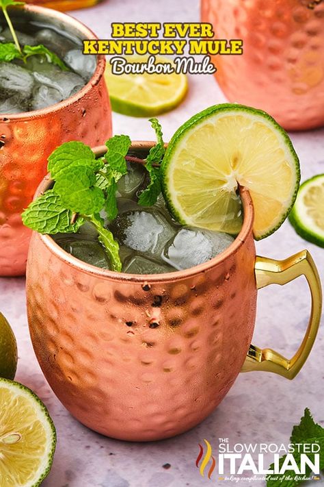 Easy Kentucky Mule Moscow Mule Receita, Moscow Mule Recipes, Apple Sangria Recipes, Apple Cider Sangria Recipe, Kentucky Mule, Mule Drink, White Wine Sangria Recipe, Frozen Pina Colada, Apple Picking Season