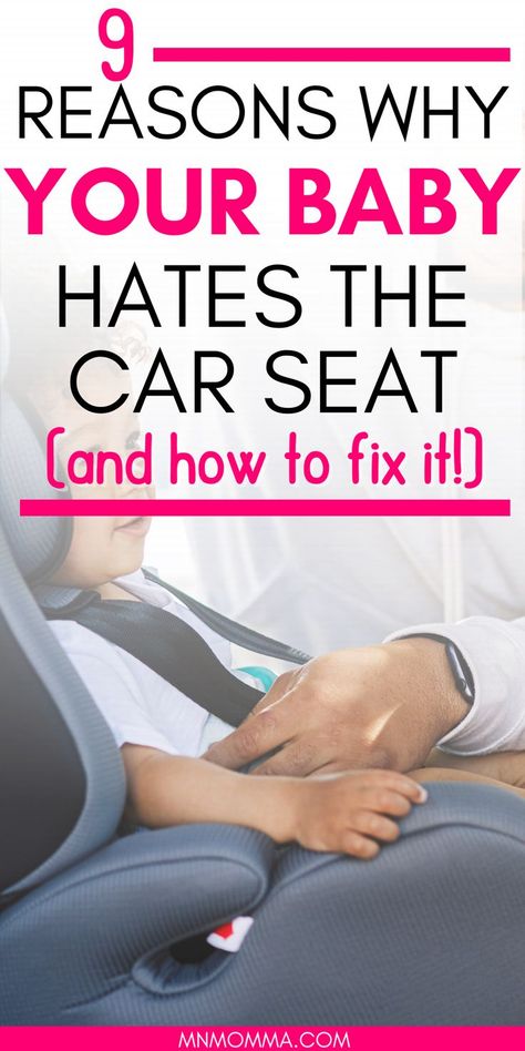 Are you struggling with your baby crying in their car seat on long drives? Even short quick trips? If your baby hates the car seat or riding in the car, you're not alone! There's many reasons why your baby might be uncomfortable in their convertible car seat or infant carrier and you can fix it with these easy solutions to check! Some babies just need repositioning, white noise, a soothing touch, or to hear their favorite song. Don't miss these reasons your baby or toddler is unhappy in the car! Best Baby Car Seats, Infant Carrier, Car Seat Toys, Crying Baby, Carseat Safety, Car Sick, Long Drives, Convertible Car, Convertible Car Seat