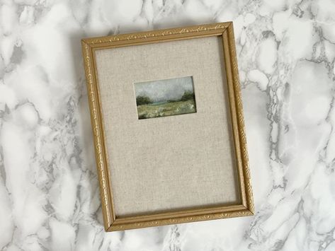 European inspired landscape print on watercolour paper in vintage frame with linen mat by Melissa Mary Jenkins Art Green Mat, Vintage Frame, Vintage Landscape, Watercolour Paper, Diy Home Decor Projects, Landscape Prints, Watercolor Landscape, Vintage Frames, Decor Project